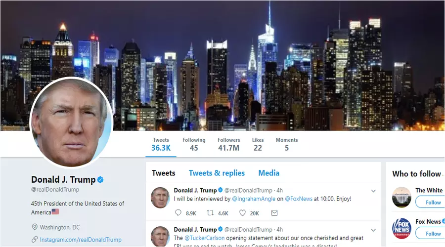 Donald J. Trump’s Social Media Presence, Donald Trump