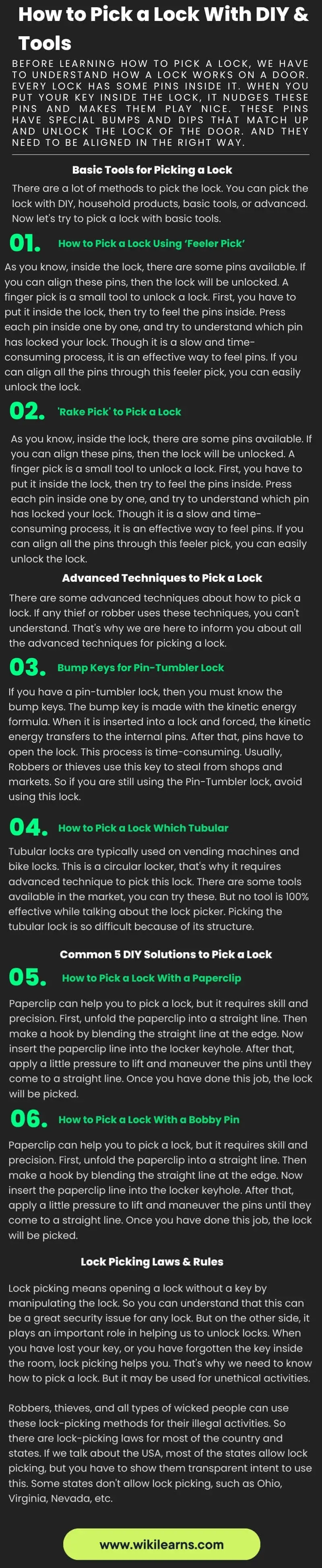 How to Pick a Lock, Infographic, Wiki learns