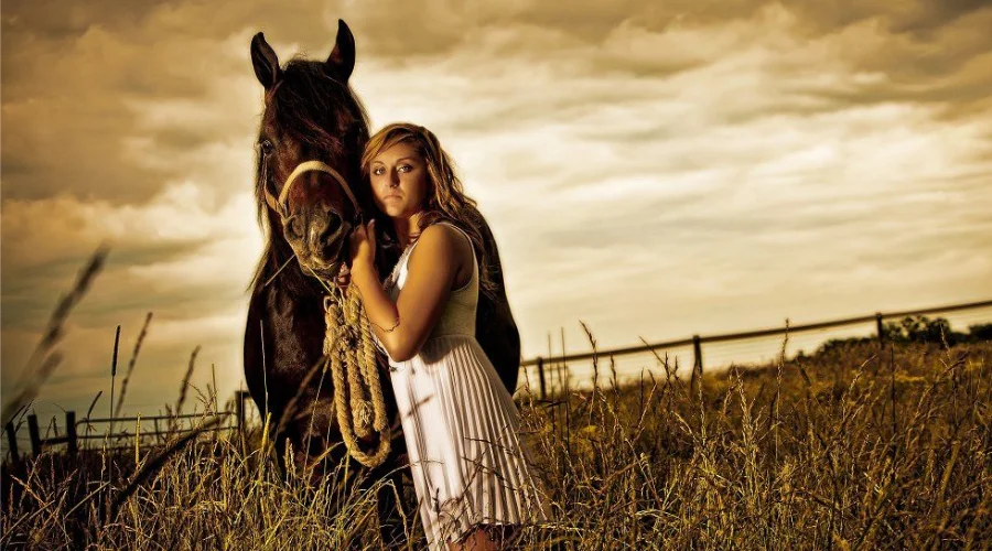 Standing Pose with Horse