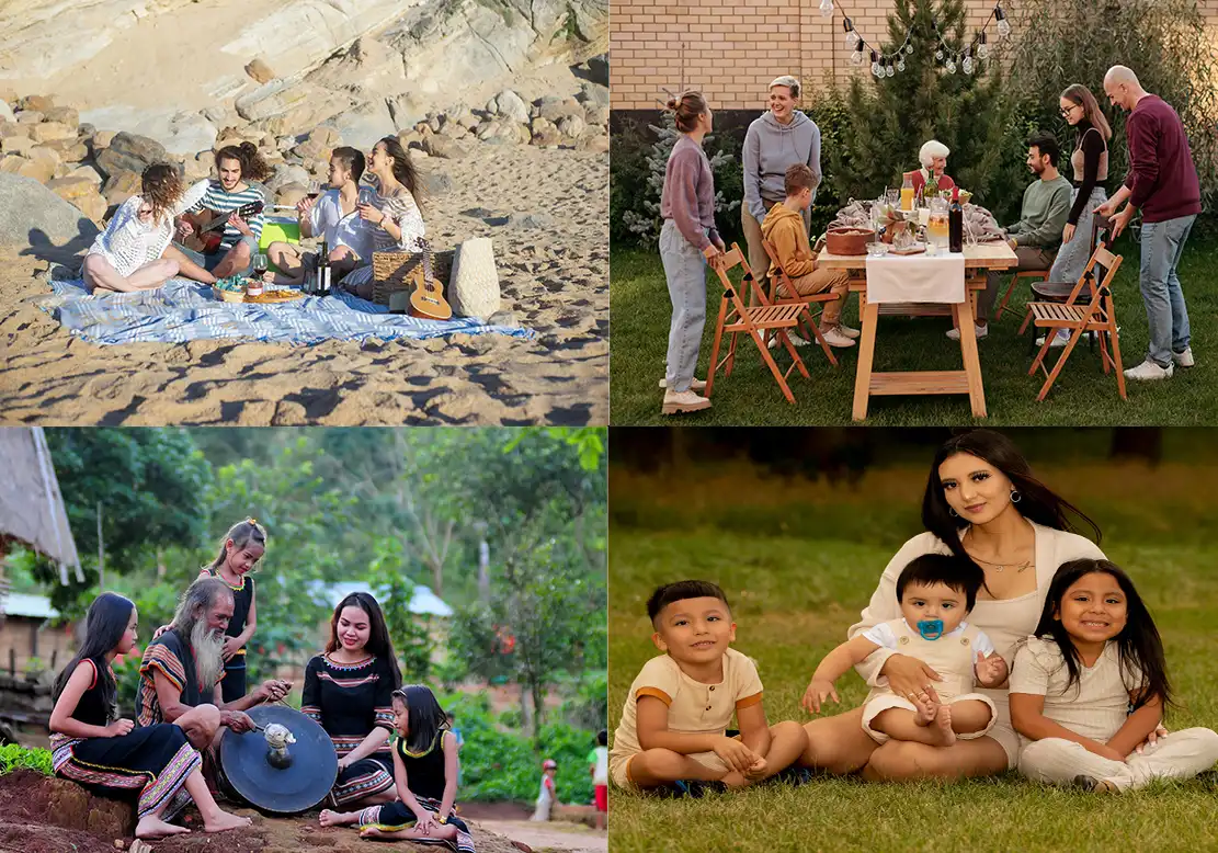 Sitting Together, Family Photoshoot